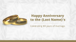 Happy Anniversary Gold  PowerPoint image 1