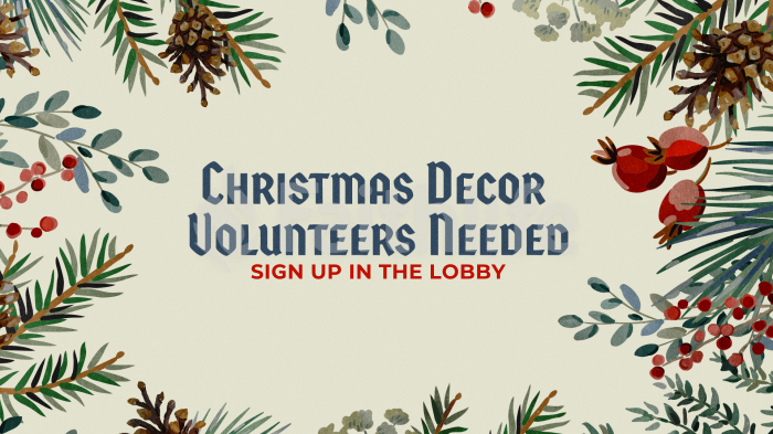 Christmas Decor Volunteers Needed large preview