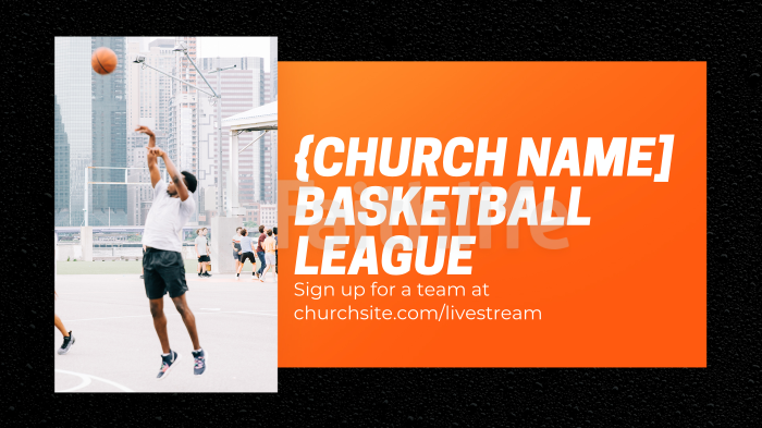Basketball League Orange large preview