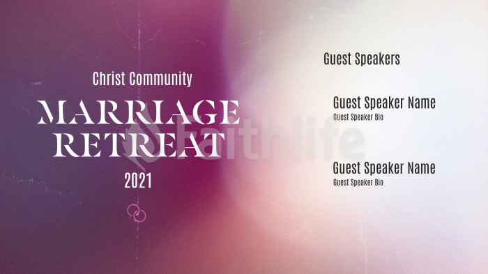 Church Name Marriage Retreat White large preview