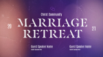 Church Name Marriage Retreat Blue  PowerPoint image 1