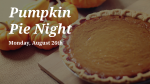 Pumpkin Pie Night  PowerPoint image 1