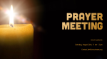 Prayer Meeting  PowerPoint image 1
