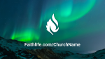 Aurora Borealis Over Mountains  PowerPoint image 8